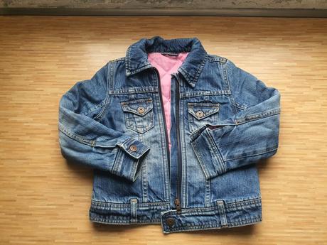 Zateplena podsita riflova bundicka, h&m,116