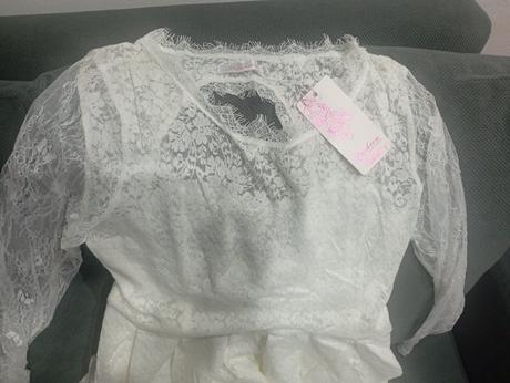 Biele krajkove šaty l, l