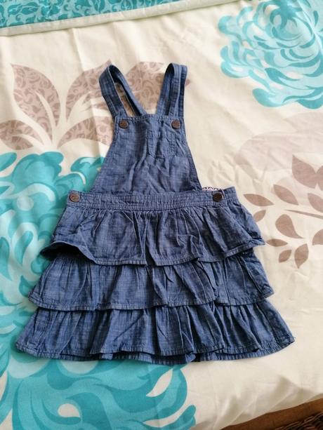 Volánová suknička s trakmi, h&m,110