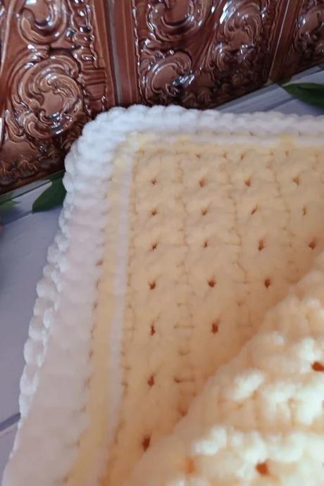 Žltá detská deka alize puffy do kočíka, 