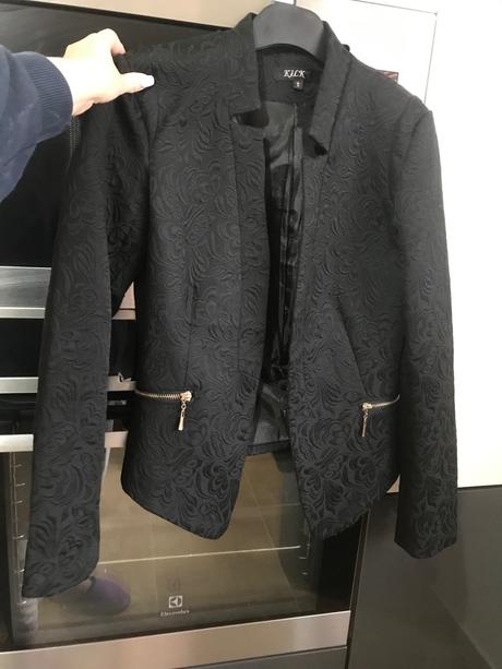 Elegantne sako s potlačou kvetín, s