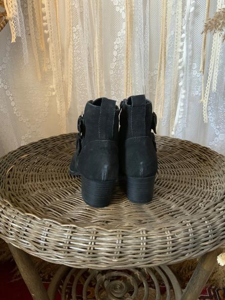 Topanky z brusenej kože na zips, zara,36