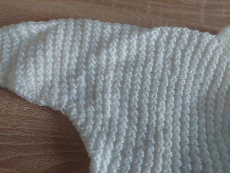 Štrikované biele bolerko veľ.98-104, 98