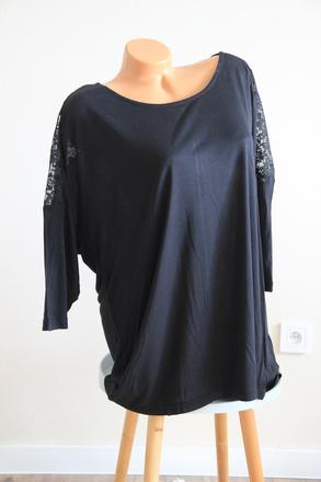 Čierny elegantný top, xxl, xxl