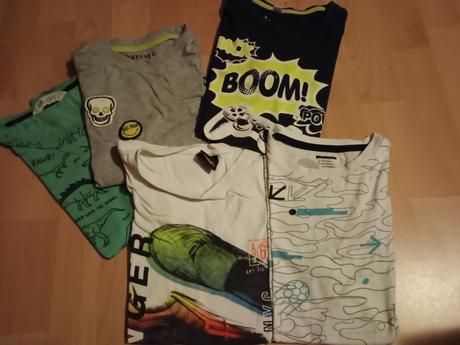 Tričká 5ks, h&m,134