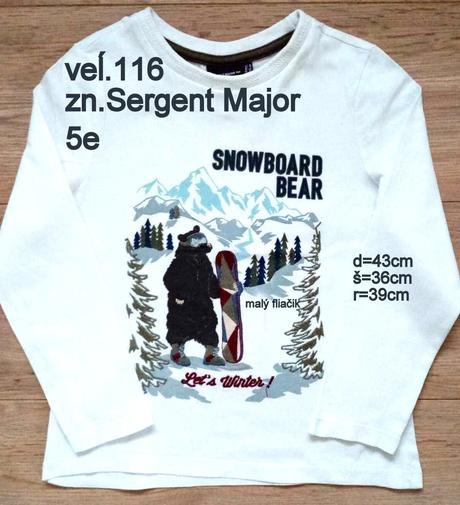 Chlapčenské tričko veĺ.116, zn.sergent major, sergent major,116