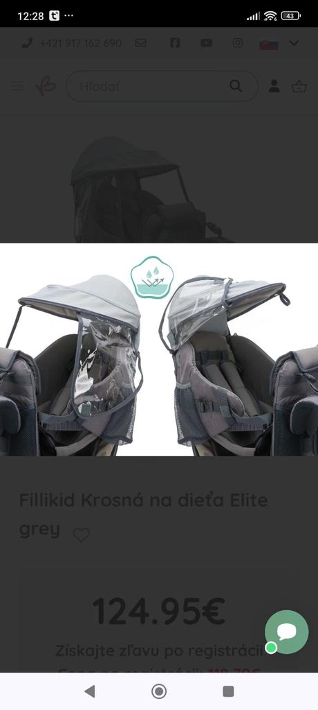 Turisticky nosic pre dieta, fillikid