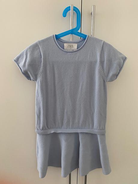 Modré bavlnené šaty, zara,122