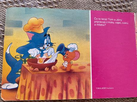 Retro staré leporelo tom a jerry kuchármi 1990, 