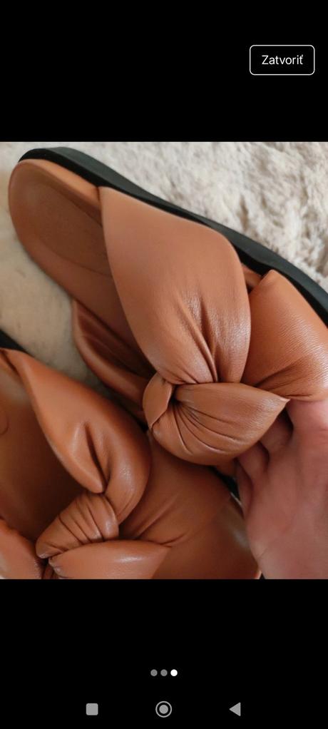 Dámske kožene šľapky badura, 38