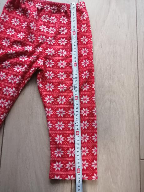 Teplejšie pyžamové gate zimné, vianočné, 98