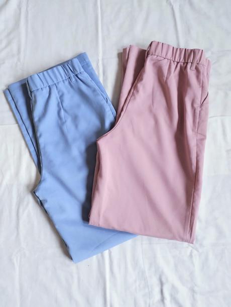 Modré elegantné nohavice, h&m,xs