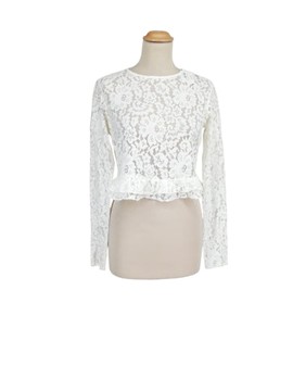Zara, čipkovaný cropp top, veľ. s, zara,s