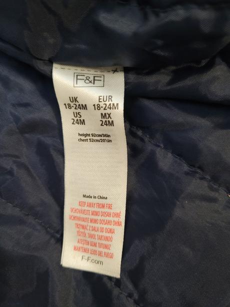 Kvietkovaná prechodná bunda f&f (18 - 24 mes.), f&f,86