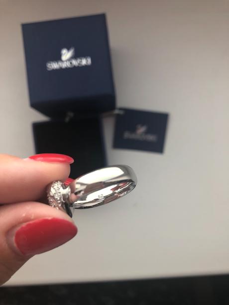 Swarovski prsten srdiecko novy., swarovski