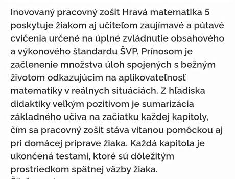 Hravá matematika pre 5.ročník, 