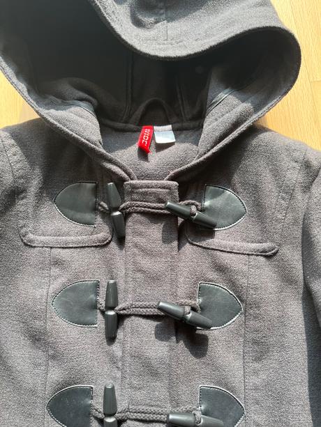 Tmavosivý kabát h&m, h&m,38