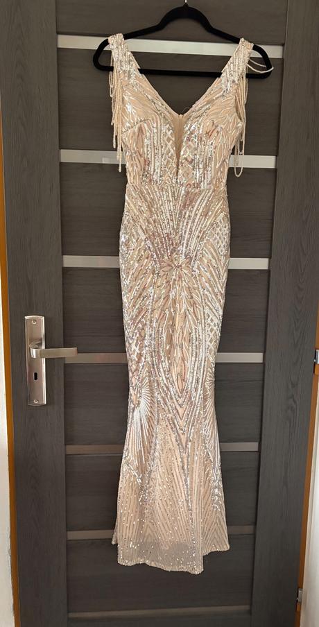 Trblietavé spoločenské šaty, xs