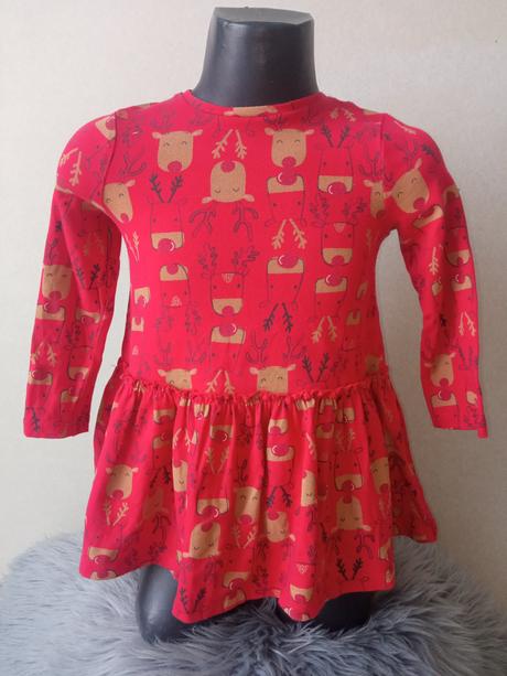 Dievčenské šaty vianoce f&f (18-24 mes.), 92