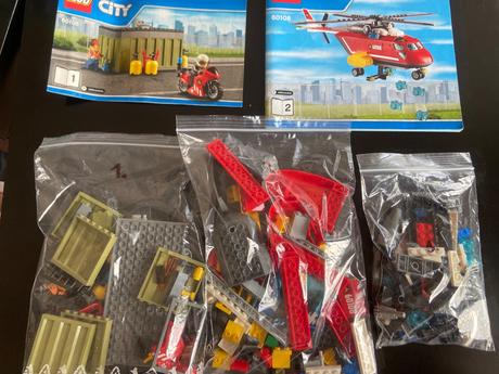 Lego 60108 hasič.vrtuľník s doplnkami,