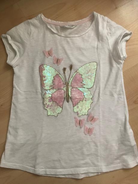 Tričko motýlik 8-10 rokov, h&m,134