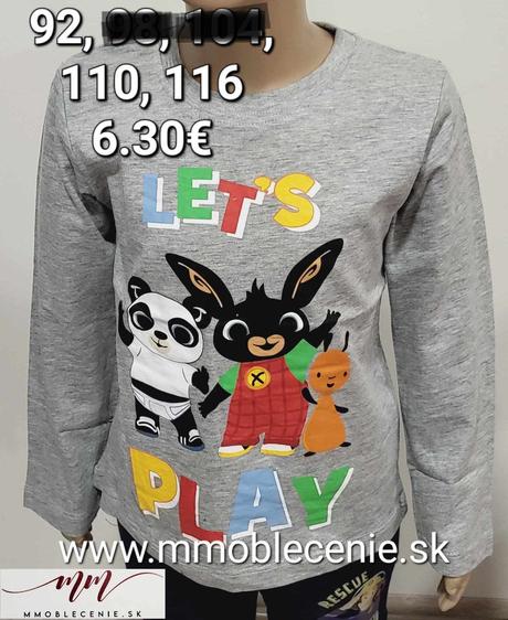 Tričko bing, disney,92 / 110 / 116