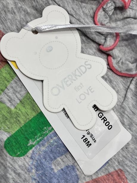 Dievčenské tričko s fodričkami a nápisom (86-92), 86 / 92