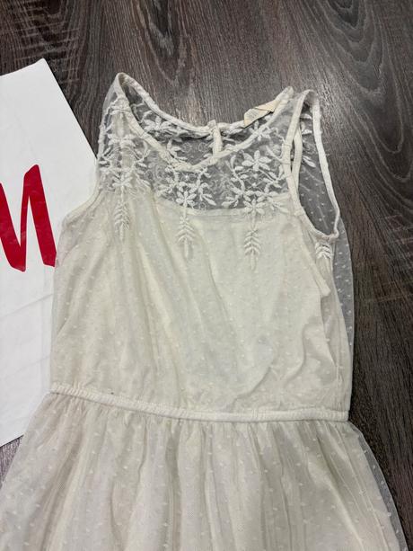 H&m dievcenske čipkovane letne šaty na 11-12 rokov, h&m,152