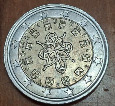 2 euro minca portugalsko chyborazba,
