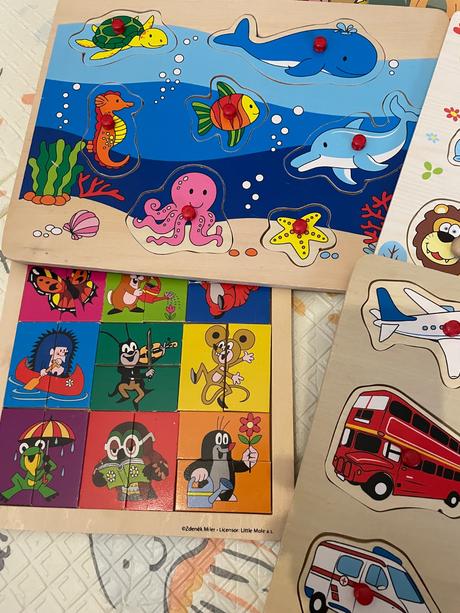 Drevené vkladačky puzzle, 