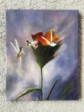 Zvonilky - víly, maľba,