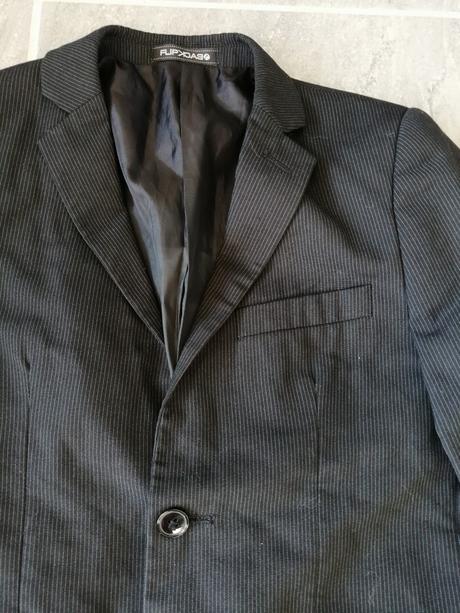 Čierne sako flipback v140, 10r, 140