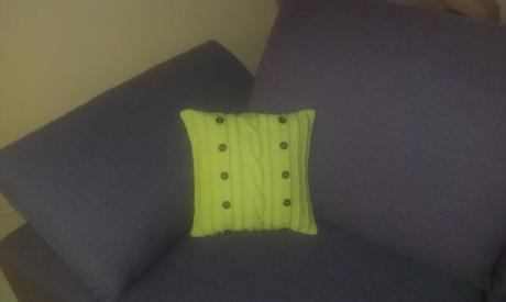 Ručne pletený vankúš, 