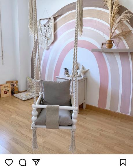 Detská drevená interierová hojdačka, 