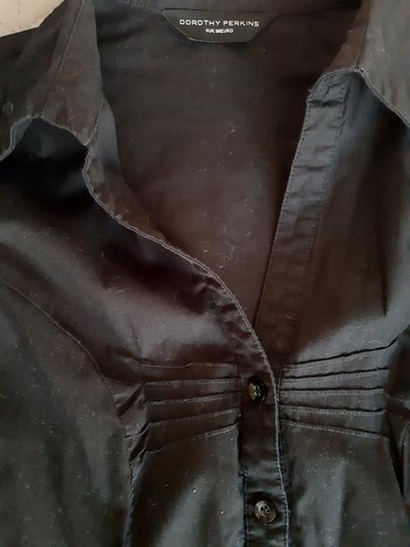 Dorothy perkins čierna bavlnená blúzka, dorothy perkins,s