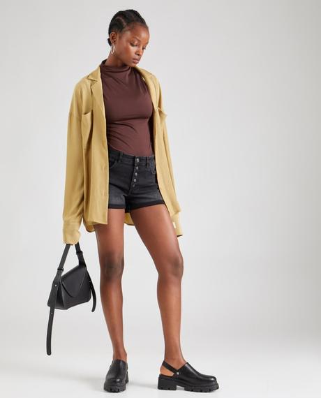 Riflové šortky s vysokým pásom, only,xs