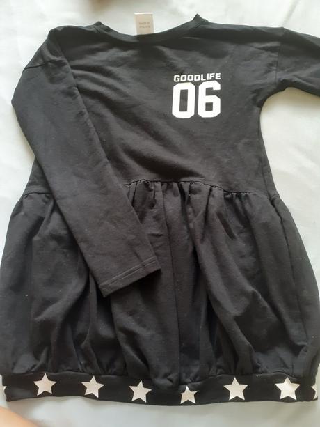 Čierne mikinové šaty, 140