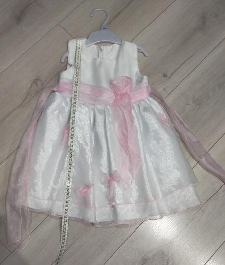 Šaty biele pre princeznú, dĺžka 51cm, 