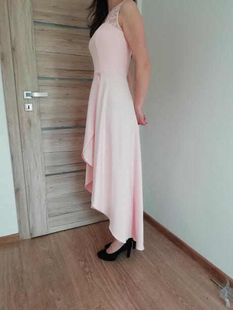 Marhuľkové asymetrické šaty xs, s s bolerkom, s