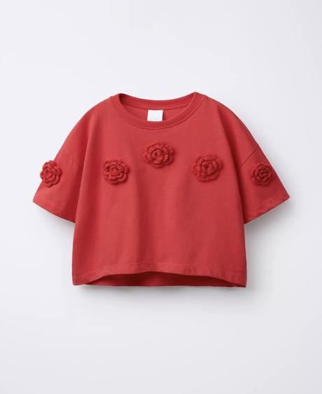 Tričko s háčkovanými kvetmi zara, zara,152