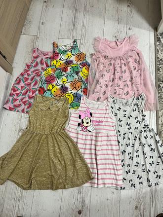 Šaty na leto 98/104 6ks, h&m,98