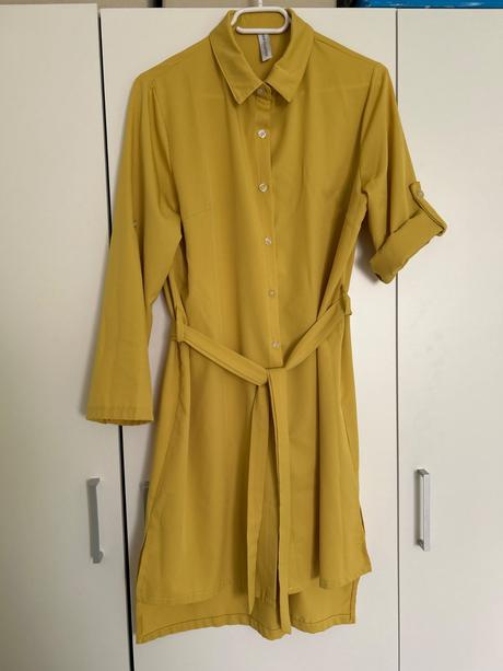 Košeľové šaty s roll-up rukávmi 40/l, l