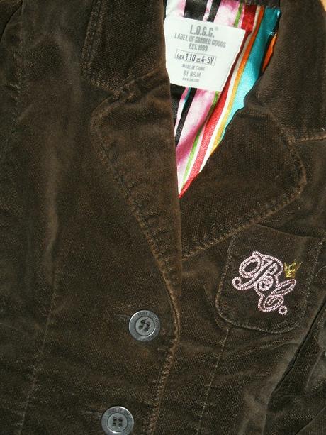 Kordové sačko pre slečnu, h&m,110