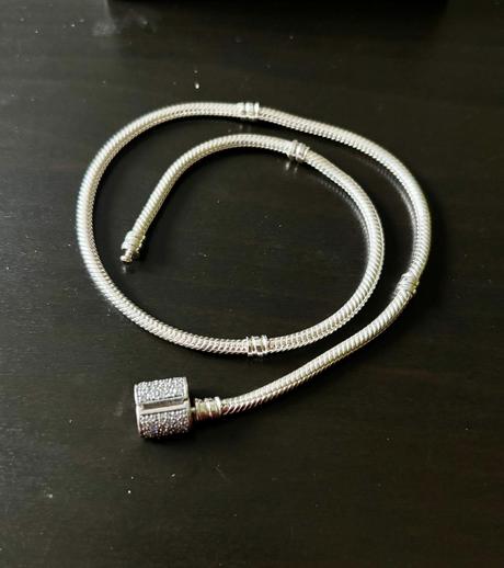 Pandora moments double wrap barrel clasp bracelet, pandora