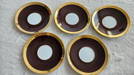 Retro porcelánové podšálky / tanieriky, čssr, 