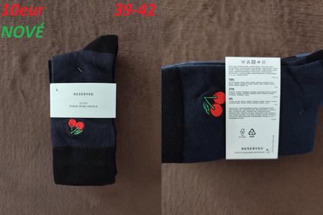 Ponožky dlhé čerešne modré, reserved,39 / 42