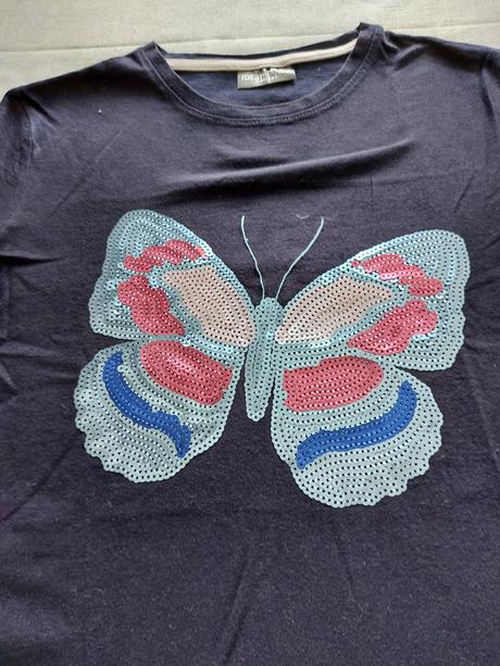 Tričko  s motýlikom,  146-152, 146