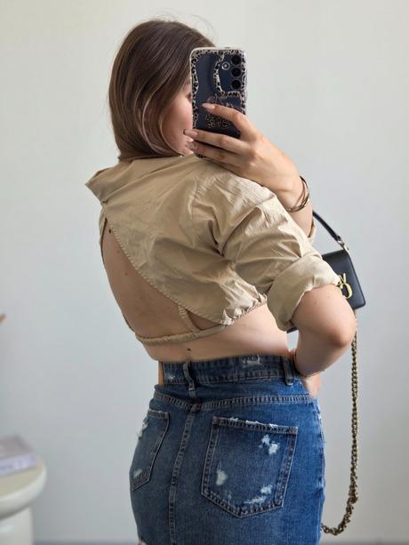 Zara rifľová sukňa s, zara,s