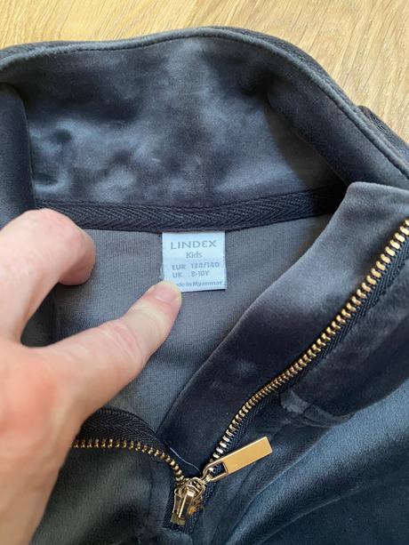 Zamatová crop mikina 134-140, lindex,134