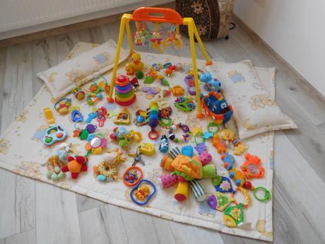 Hrkálky pre najmenších+deka na hranie 2x vankúšik,